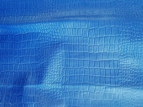 Leather 8 X 10 Light Metallic Brown Embossed Mock Croc Alligator Cowhide