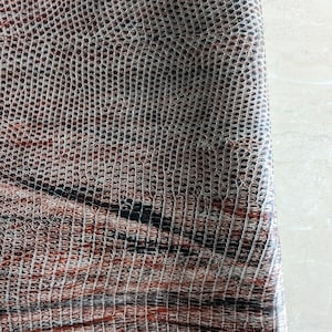 Genuine Leather Pieces, Streaky Brown and Black Embossed Mock Croc / Alligator Cowhide, Firm Leather