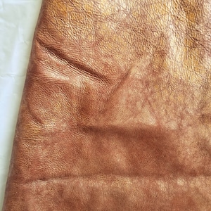 Genuine Leather, Grainy Red Tone Leather,  Gold Hues Leather Hide, Real Leather Sheets