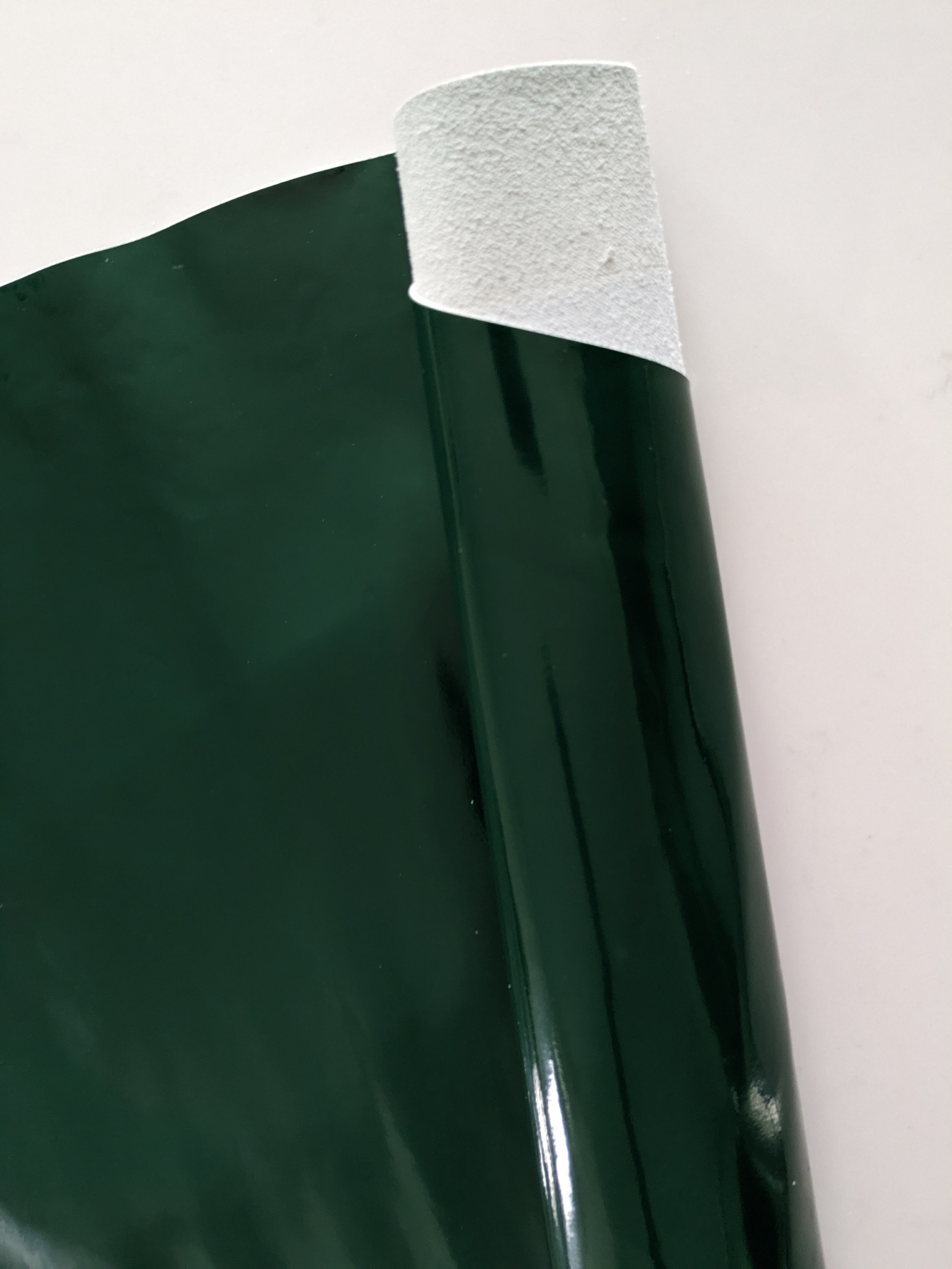 Gloss Dark Green Leather, Real Leather Sheets, 