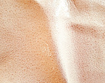 Tecido de couro real, 10" x 12" liso salmão Sahara Tan pele de cobra