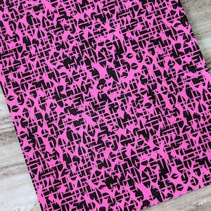 Black And Pink Patterned Leather, Real Leather Pieces, Genuine Leather Sheets, Cowhide Leather, Metallic Leather, LF399