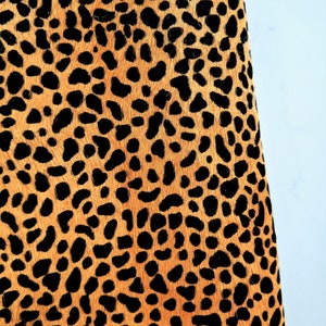 Hair On Leather, Short Cropped Hair Cowhide, Genuine Leather Pieces, Real Leather Sheets, Cheetah Print, Rich Copper Honey Cheetah