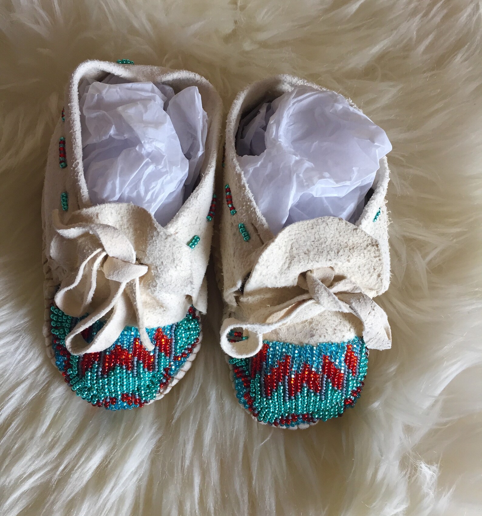 Native American Beaded Baby Moccasins - Etsy