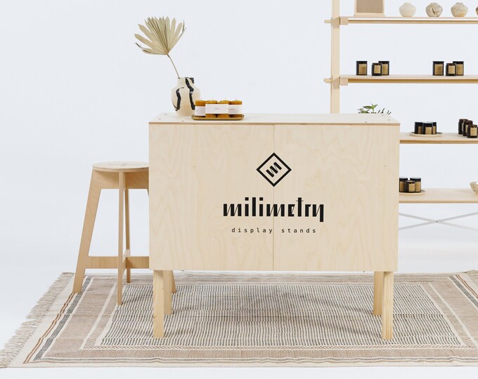 SET: Pop up counter VC-03 + Plywood stool
