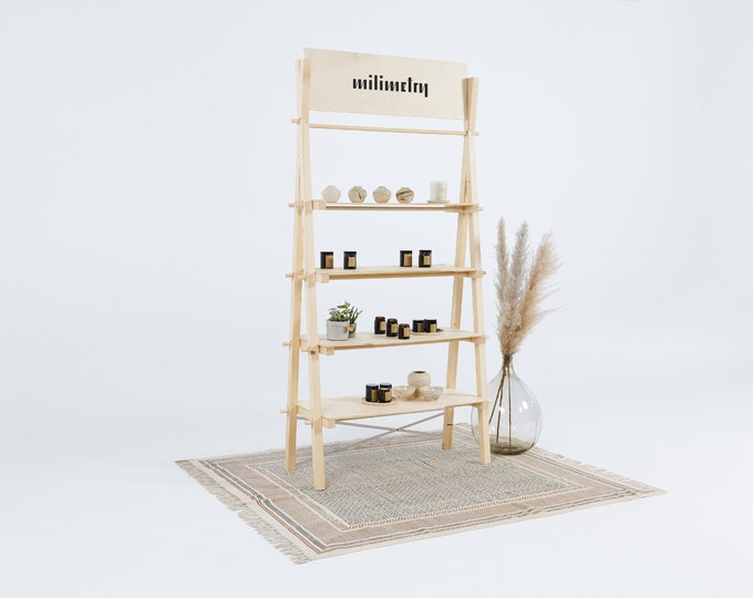 Portable shelving unit VS-03 for shops and market fairs | collapsible display