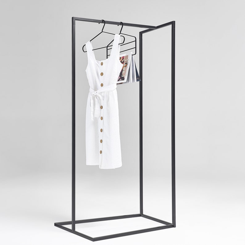 SET of 2 retail clothing rails with shelves boutique Etsy