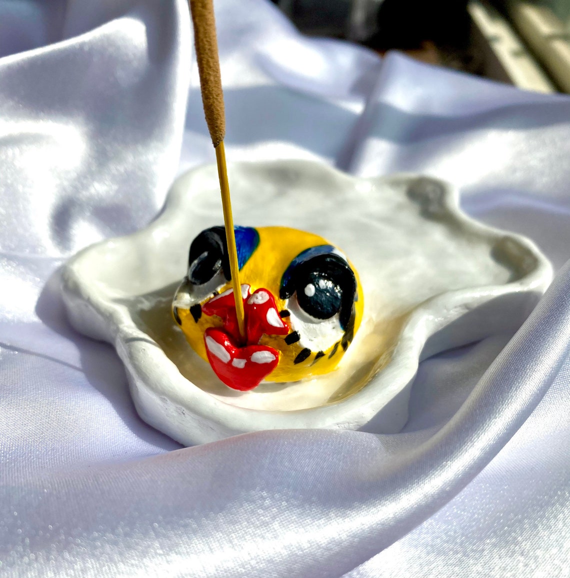 Stylized Clay Fried Egg Incense Holder / Egg Incense Burner / Etsy