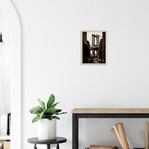 Brooklyn Manhattan Bridge Photography Framed Print Wall Art Decor Fine Art Print Wooden Frame