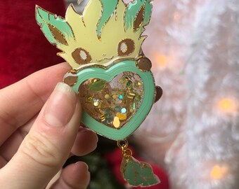 Leafeon shaker keychain