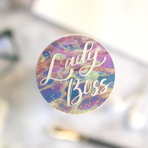 Sticker Lady Boss | Weerbestendige vinyl autosticker laptop bidon