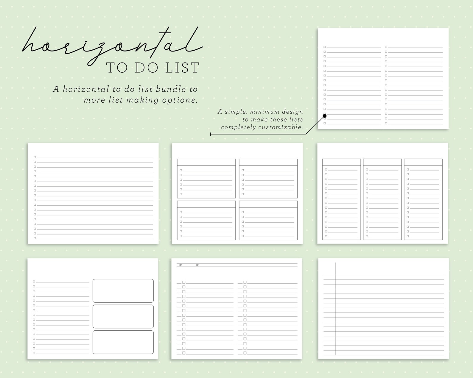 To Do List Printable Bundle | Customizable Lists | Discbound Planner ...