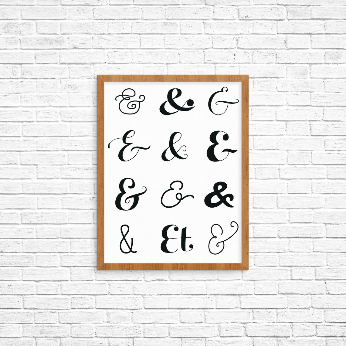 Ampersand Poster Printable Modern Typography Wall Decor - Etsy