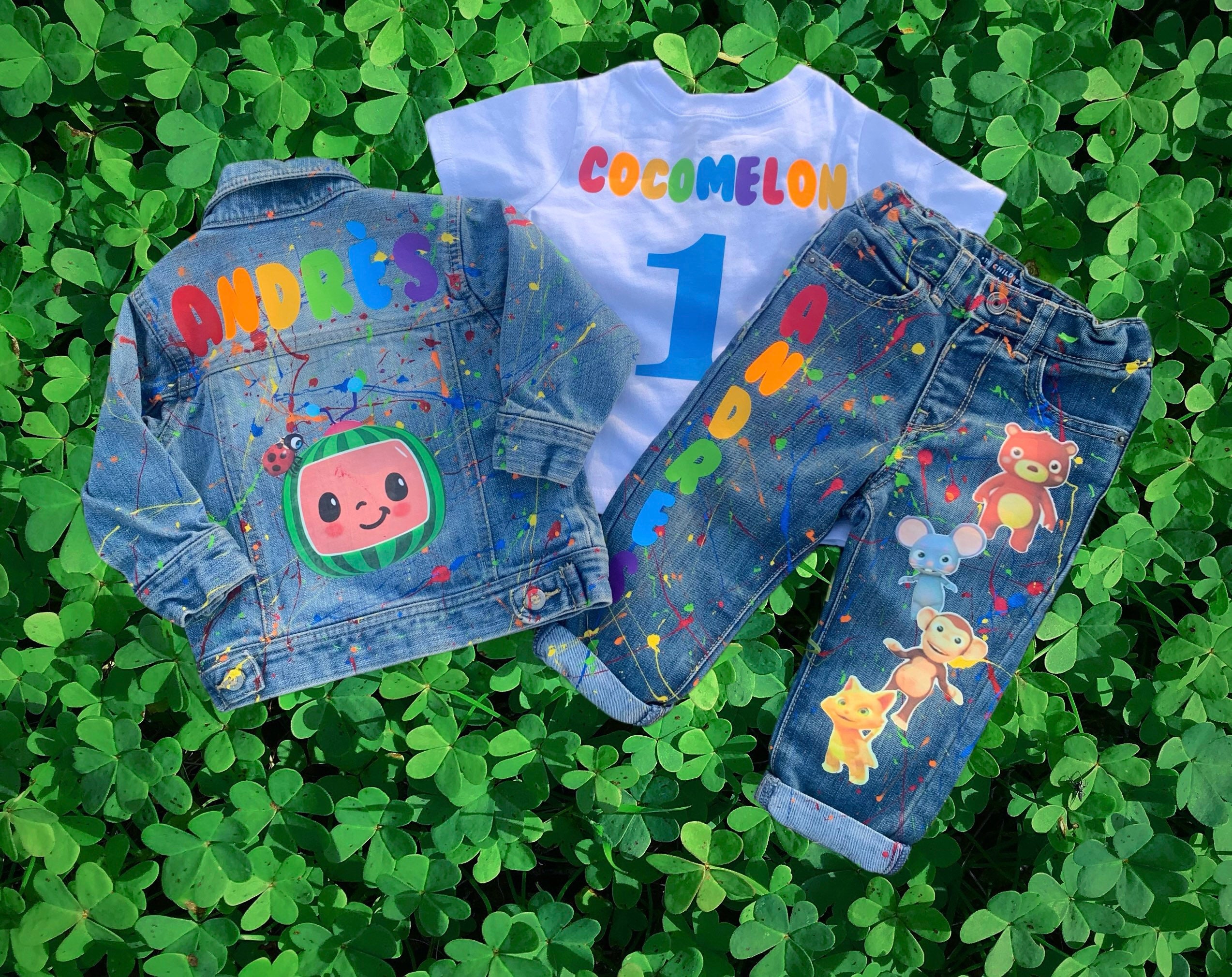 Custom Cocomelon Jean Denim Romper 