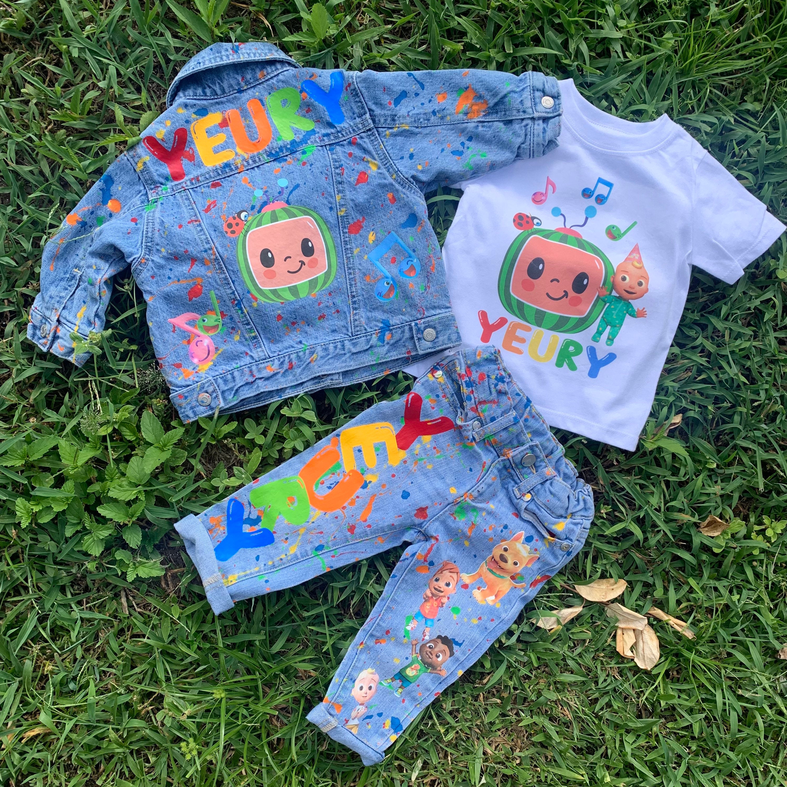 Custom Cocomelon Jean Denim Romper 