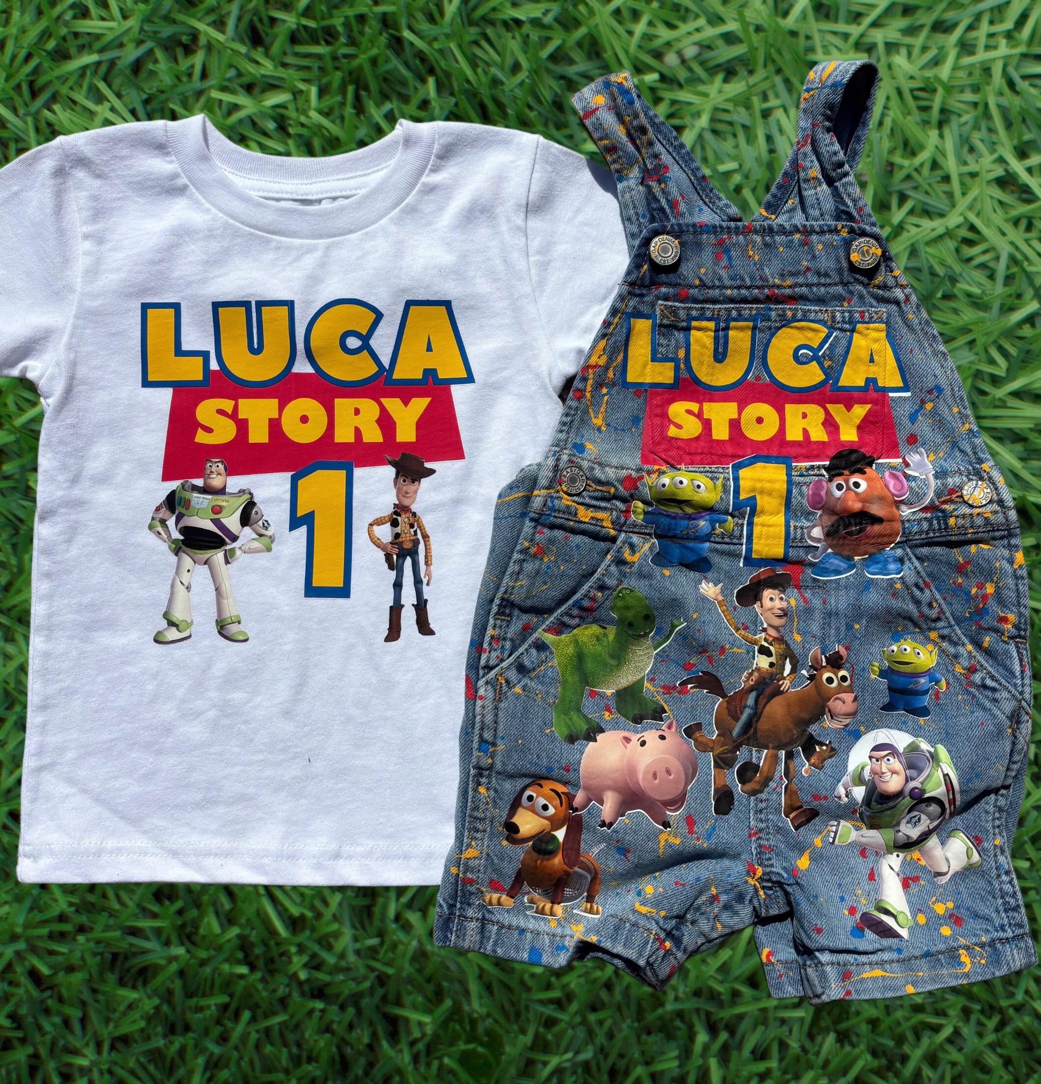 Kids Custom Characters Denim Jean Birthday Outfit