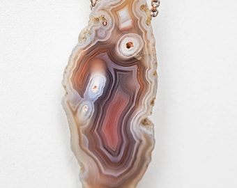 Swazi Agate Necklace -  A+ Grade Face Polished Swazi Agate - One of a kind Necklace - RARE! - From Mozambique