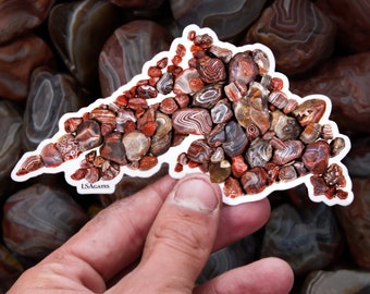 Lake Superior Agate Sticker – Waterproof Vinyl Decal