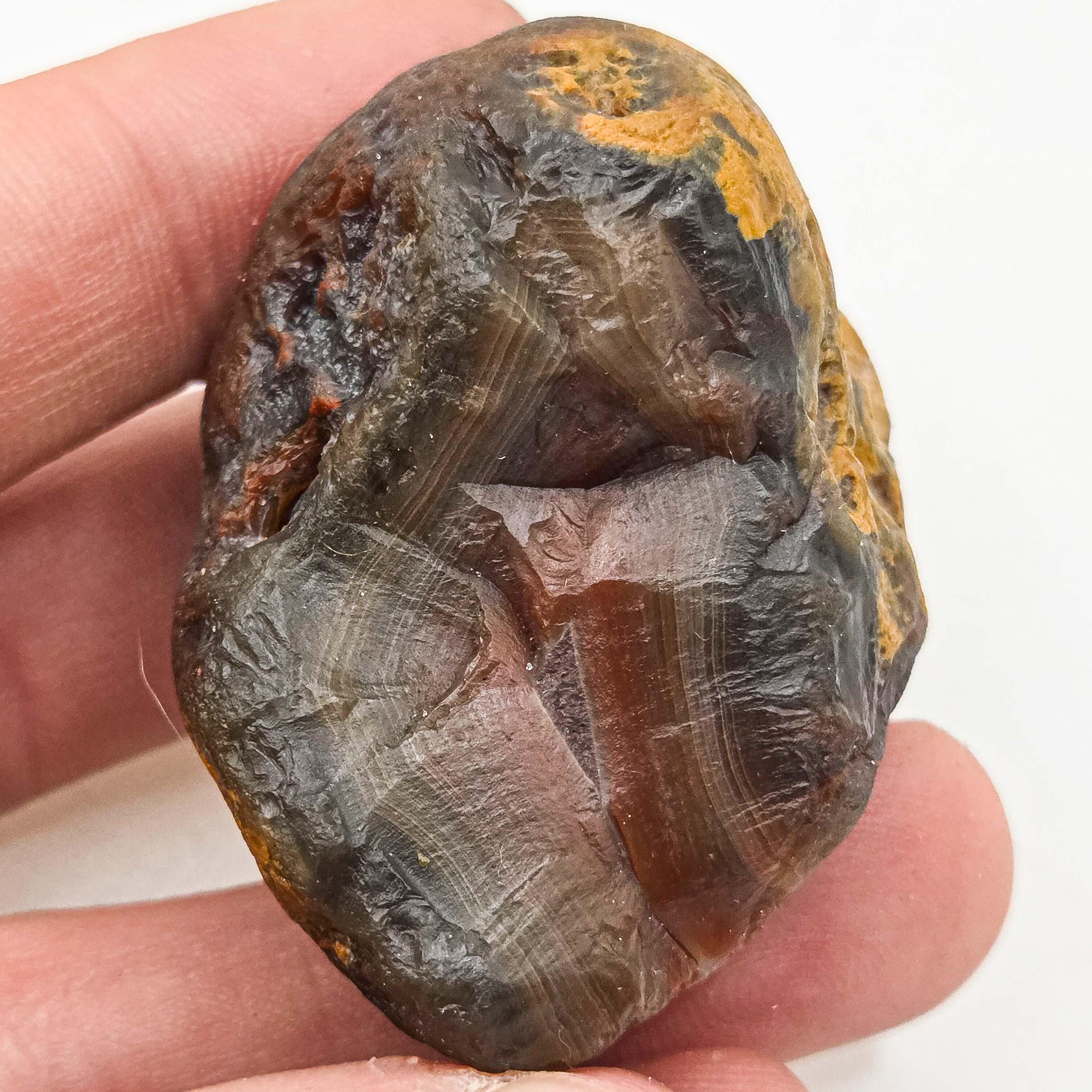 Lake Superior Agate – Rare Blue Red Banding, Limonite Stains (2.8