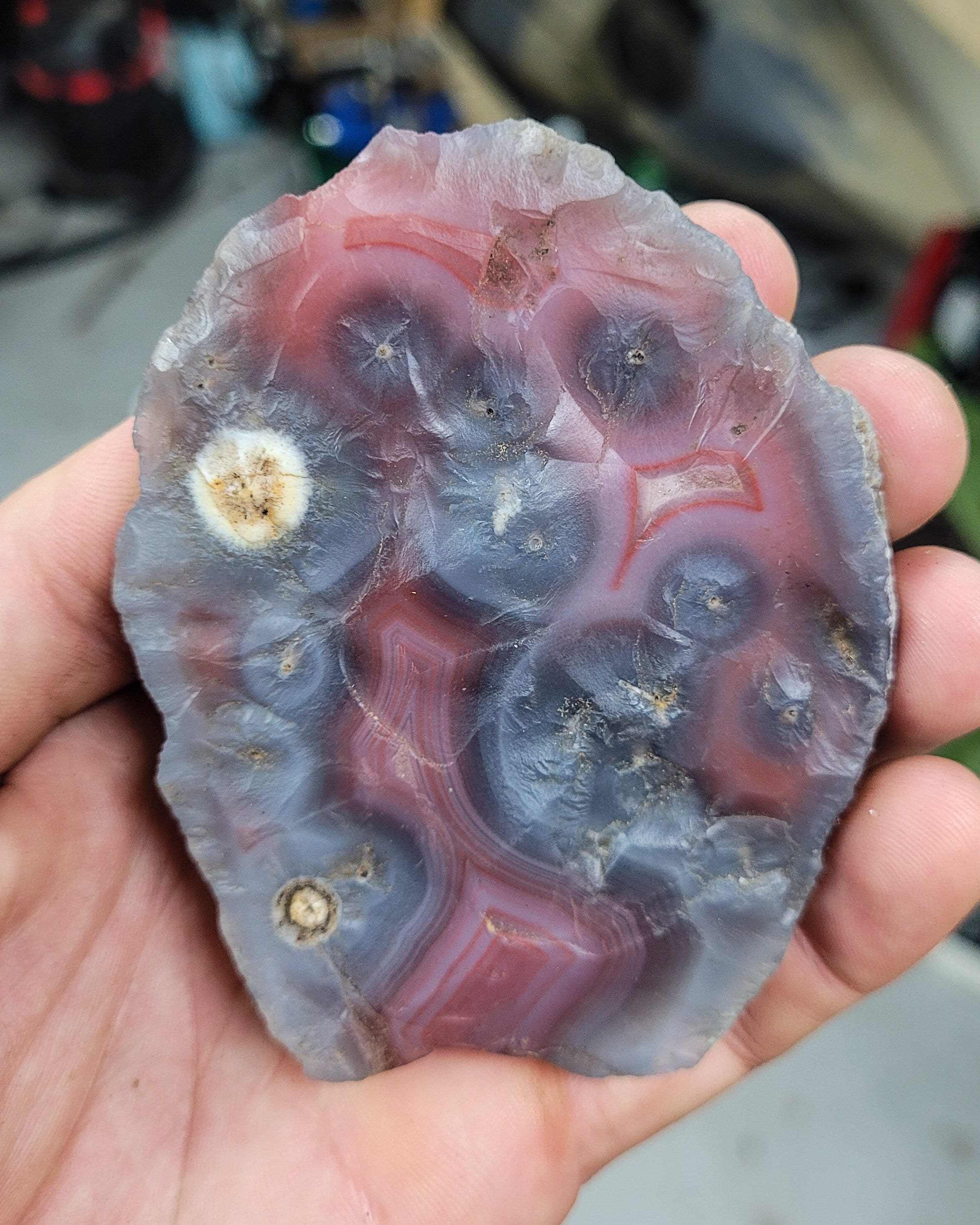 SWAZILAND AFRICA Agate - Comparable to Lake Superior Agates - A+ Grade - Tubed Banding Formation Example