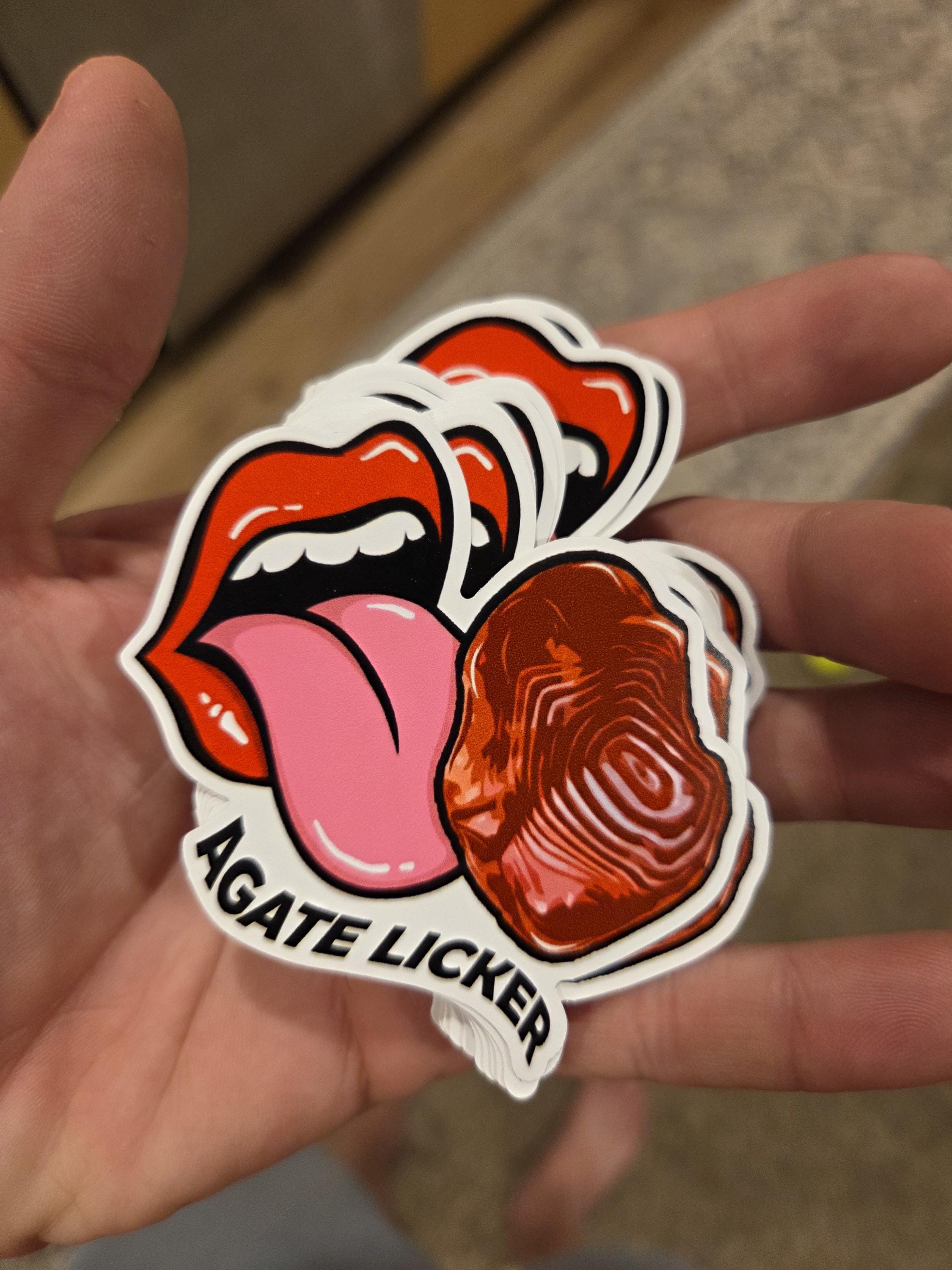 Agate Licker Sticker – Lake Superior Agate Photograph Vinyl Decal - Etsy