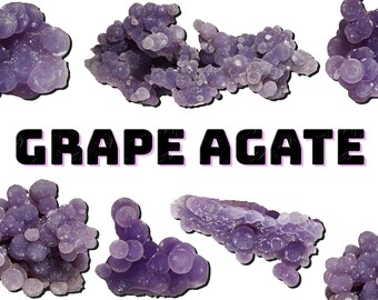 Grape Agate - Individual / Bulk Pricing - Unique Collector / Lapidary Stones - 9 Individual Stones