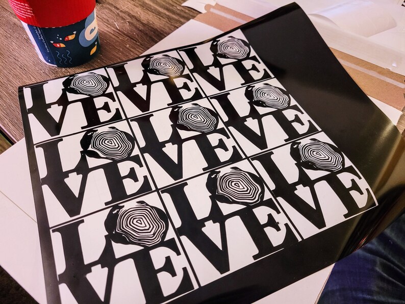 LOVE Agates Stickers White Black Vinyl Die Cut Stickers UV Water Resistant!