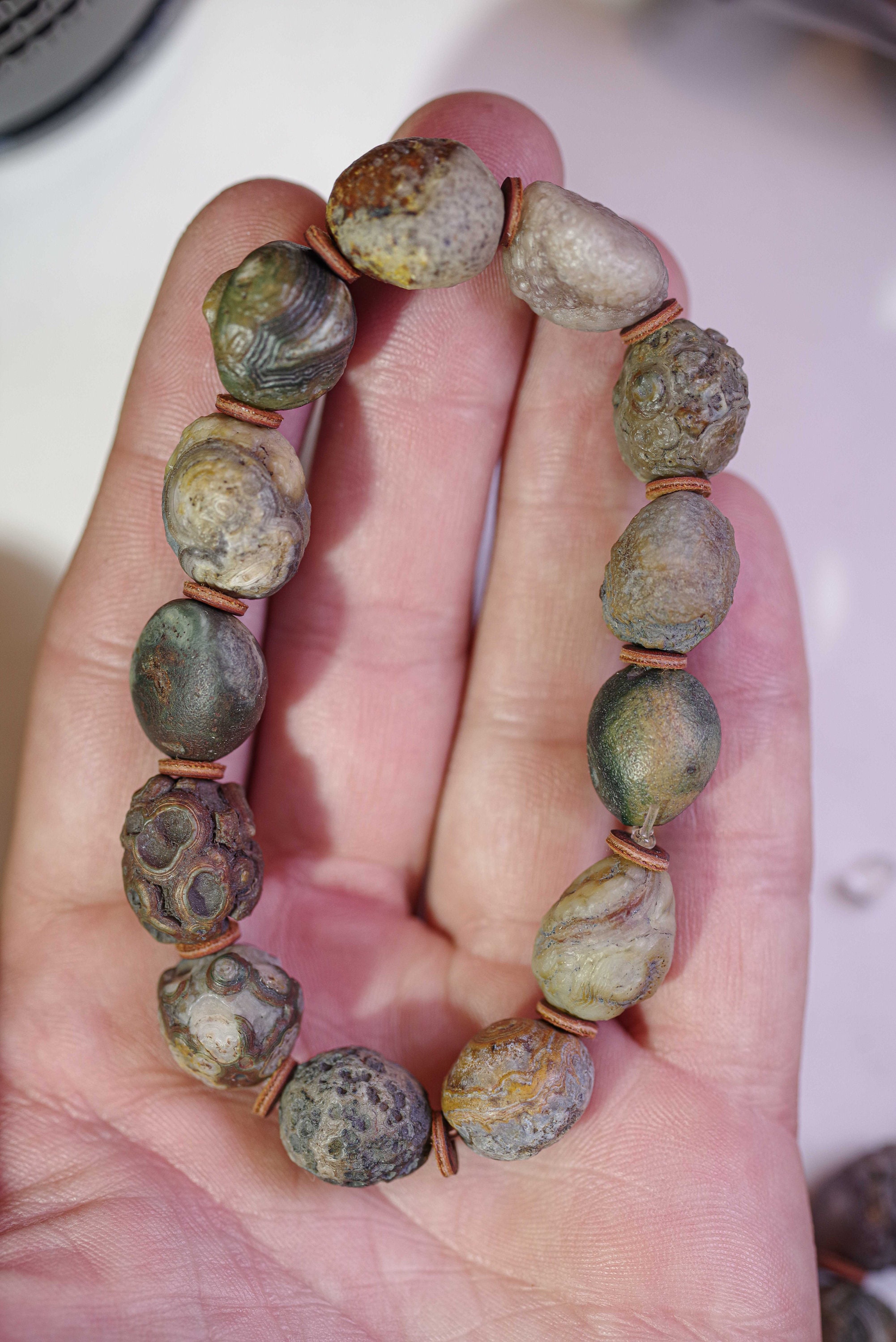 自分だけのものをお選びください - ゴビ瑪瑙ブレスレット - 円形