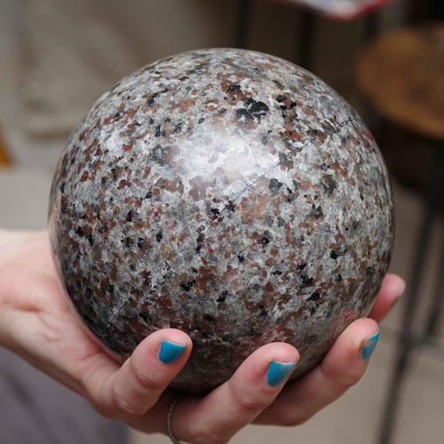 Michigan Yooperlite Crystal Sphere – Fluorescent Sodalite, Natural
