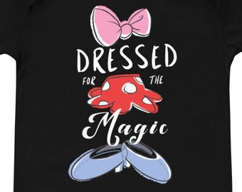 Dressed For The Magic - Girl's Dark Onesie
