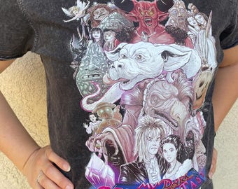 MY DARK 80's FANTASY - Denim T-Shirt