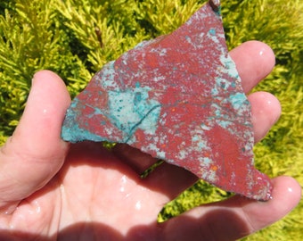 Sonora sunrise slab, Sonora Sunset, Cuprite with Chrysocolla and Tenorite from Milpillas mine  in Sonora, México. 53