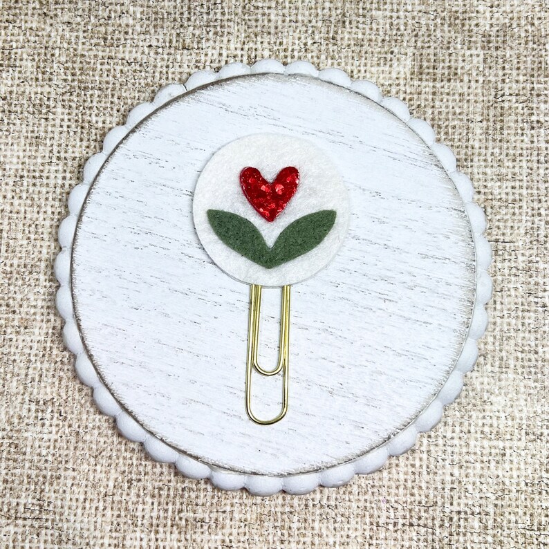 Heart Paper Clip, Teacher Planner Accessory, Handmade Bookmark - Etsy
