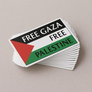 20 Free Gaza Free Palestine Sticker Pack – Vinyl Stickers | 2&quot;, 3&quot;, 4&quot;, 5&quot; Sizes | Waterproof Pro-Palestine Decals