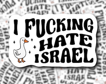 Free Palestine Goose Vinyl Sticker: Waterproof Protest Art