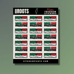 Mini Freedom Stickers – Long Live Palestine Sticker Sheet (Water-Resistant & Sun-Resistant)