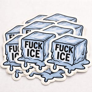 Fuck ICE ステッカーパック – 3枚、5枚、または10枚 | 3インチの政治抗議ビニールデカール | 反ICE活動ステッカー