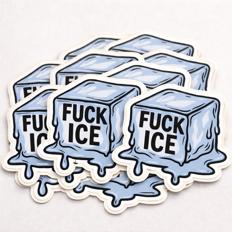 Fuck ICE Sticker Pack – 3, 5, or 10 Count | 3” Political Protest Vinyl Decal | Anti-ICE Activism Sticker image 1
