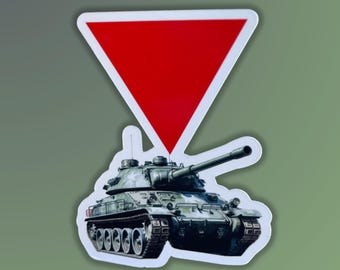 Upside Down Triangle over Tank Decal