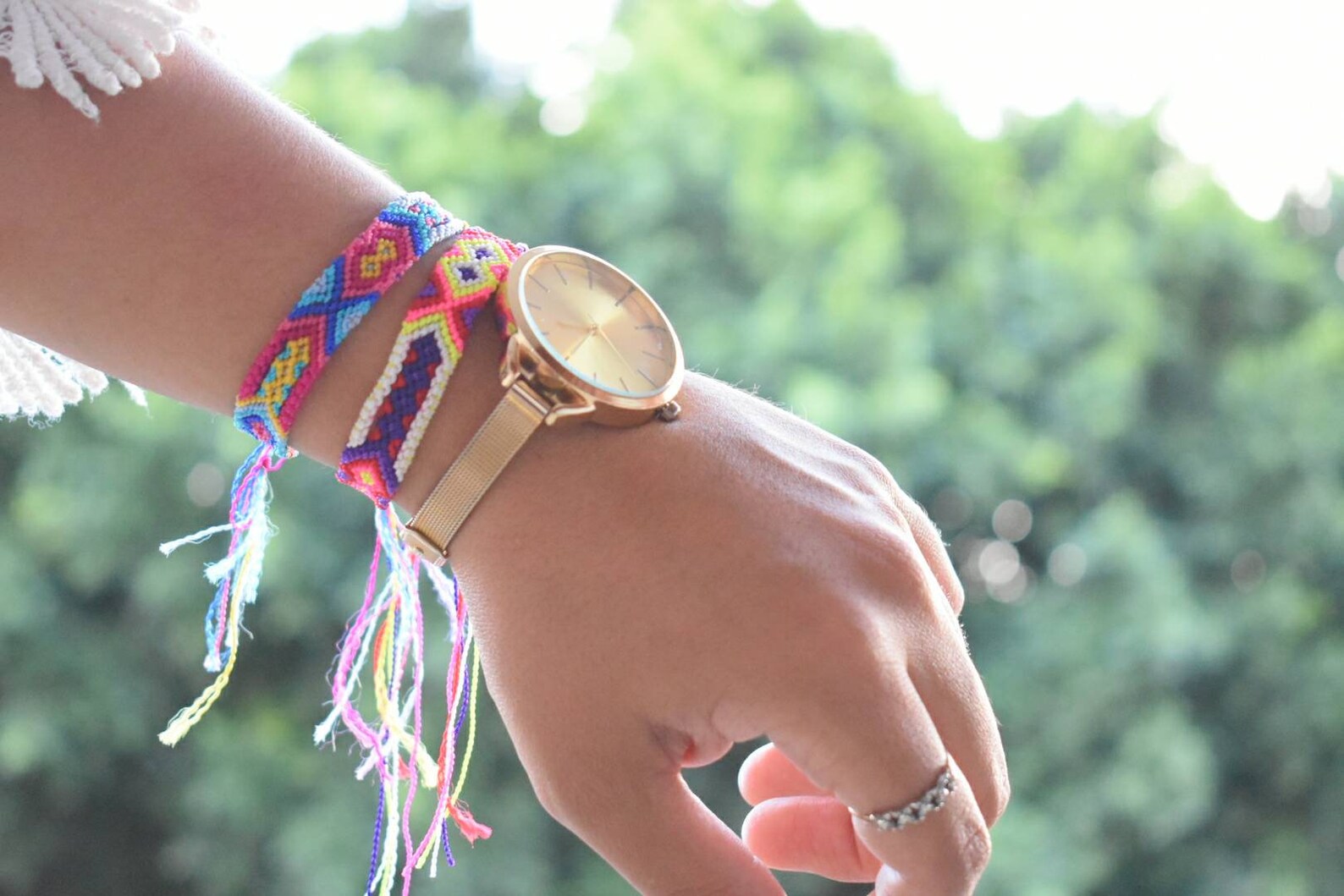 Set 3 pieces/Mexican Woven Bracelets / Bracelets / Colorful Etsy