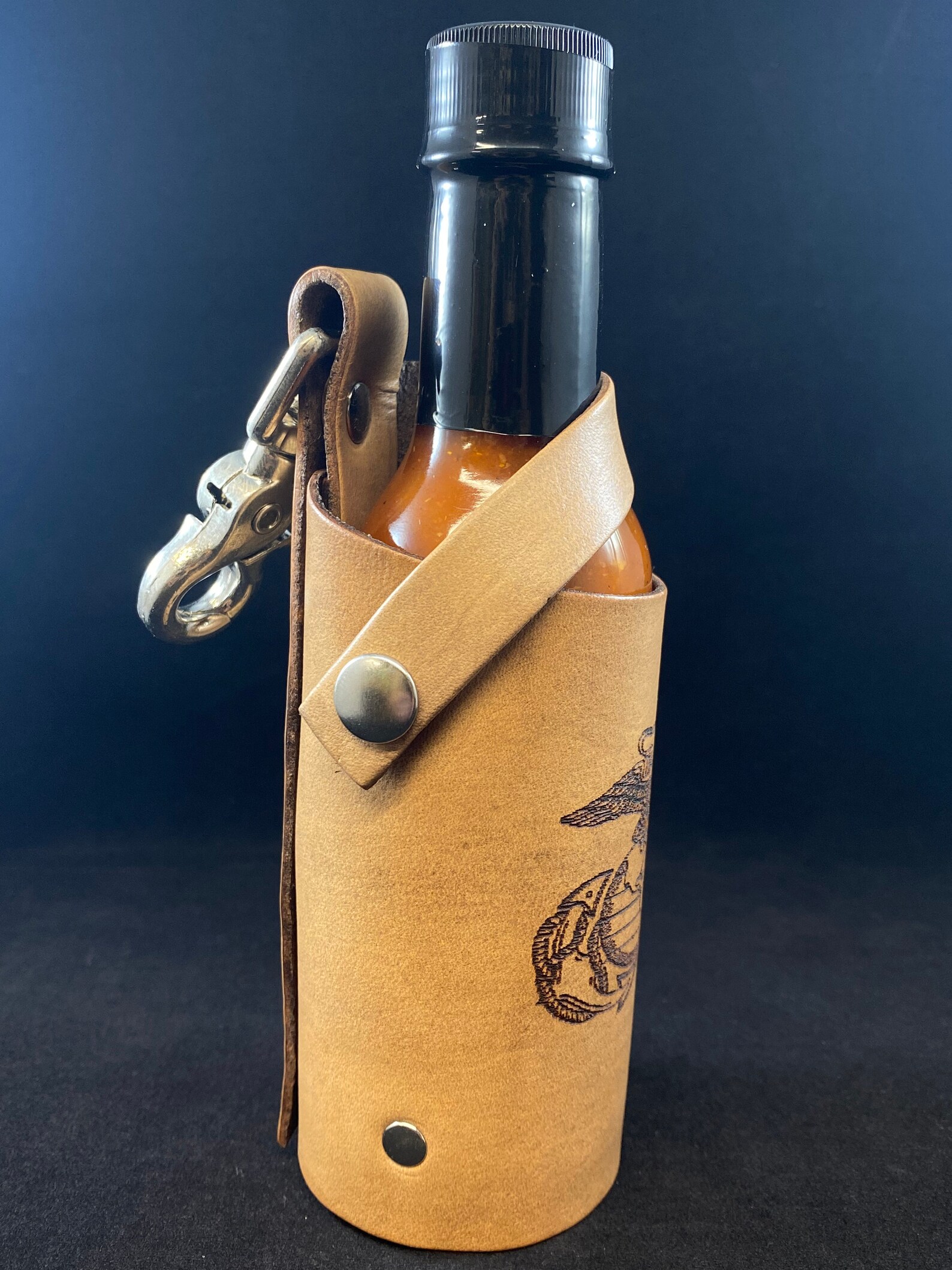 Marine Stamp Leather Hot Sauce Holster 5 oz. Etsy