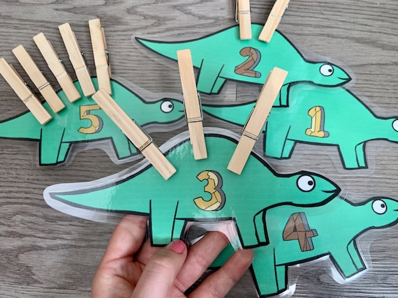 Dinosaur / Stegosaurus Theme Fine Motor Activity for Kids - Great as an Occupational Therapy Tool or Task Box
