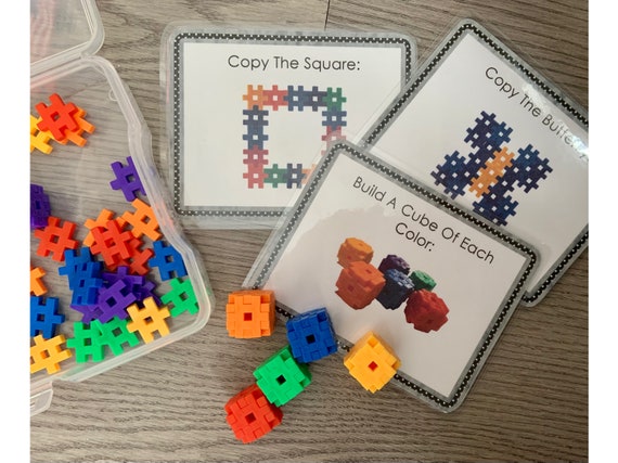 Hashtag Building Blocks Activity / Cards - Etsy