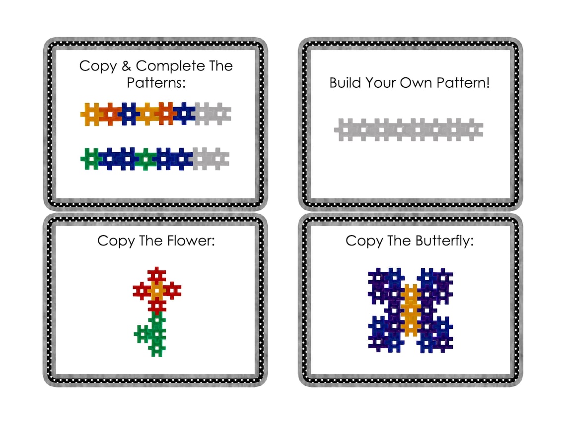 Hashtag Building Blocks Activity / Task Cards Etsy