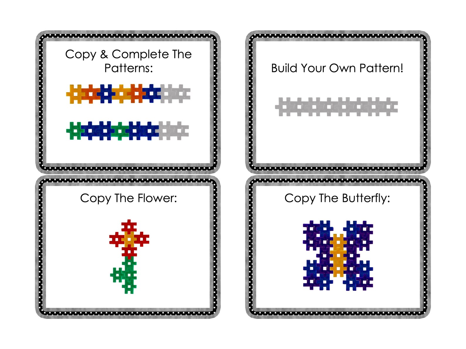 Hashtag Building Blocks Activity / Task Cards Etsy