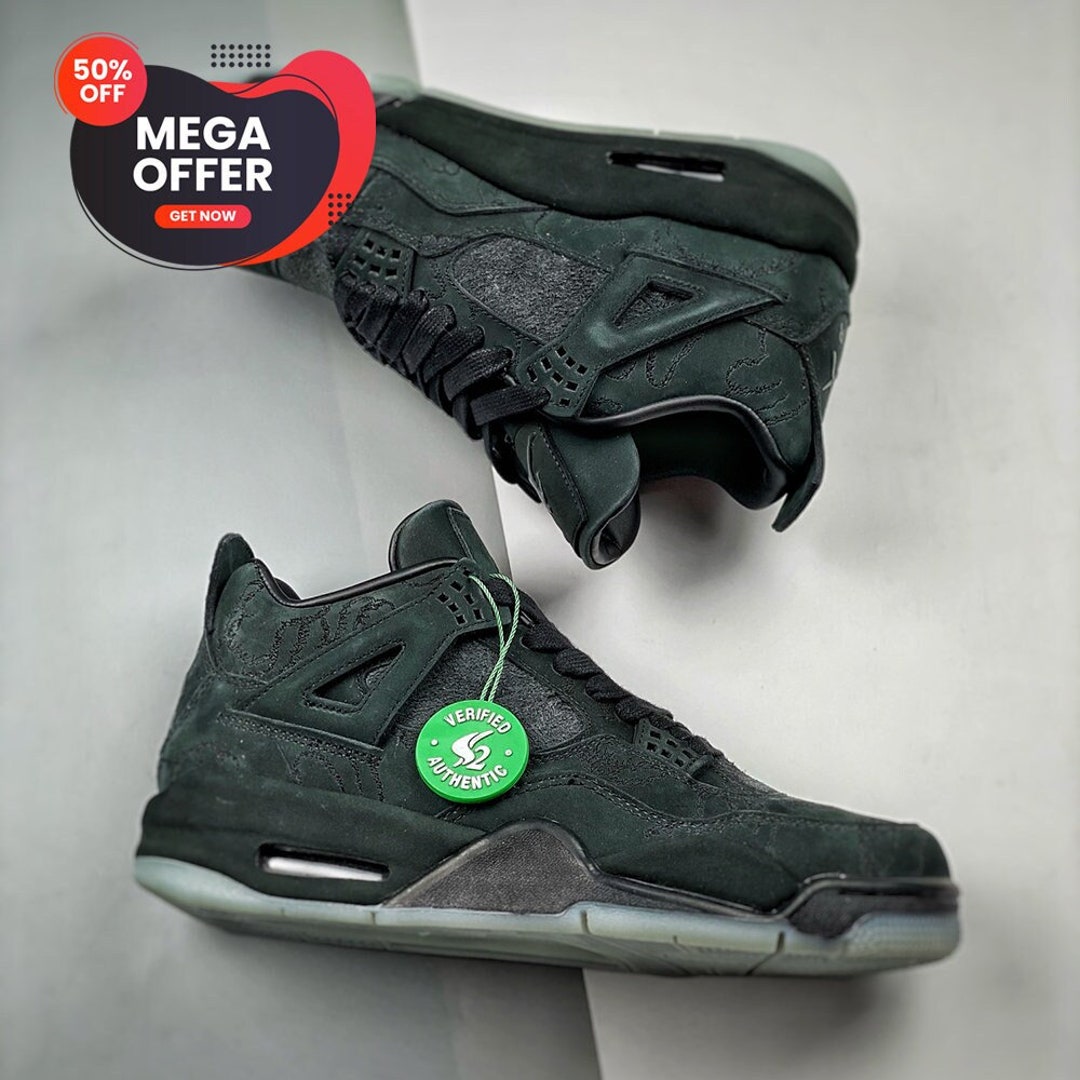 aj4 kaws black