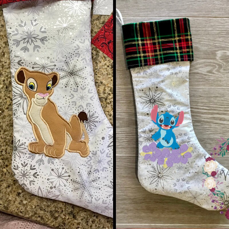 Unicorn Christmas Stocking Personalized, VGK, Kids, Trolls, Moana