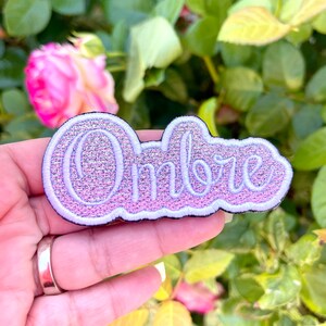 Parche estilo ombré personalizado Nombre personalizado - Parche termoadhesivo - Niños - brillante - Brillantina - Novia - Novio - nupcial - Parche - Brilloso - nombre