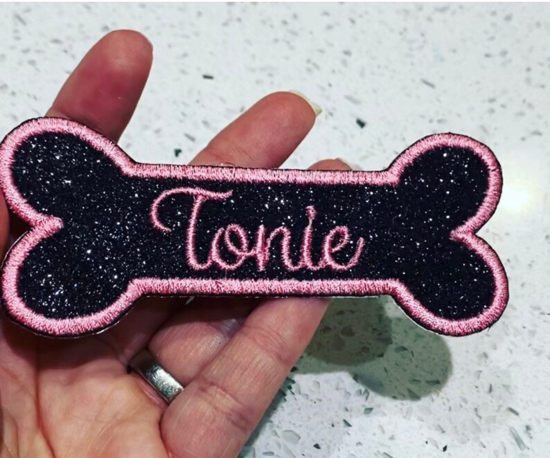 Custom Dog Name Patch Custom Dog Bone Patch for Dog Vest or Etsy