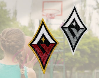 Aces Glitter Patch * Glänsande Patch * stryk-på kvinnliga sportfanatiker